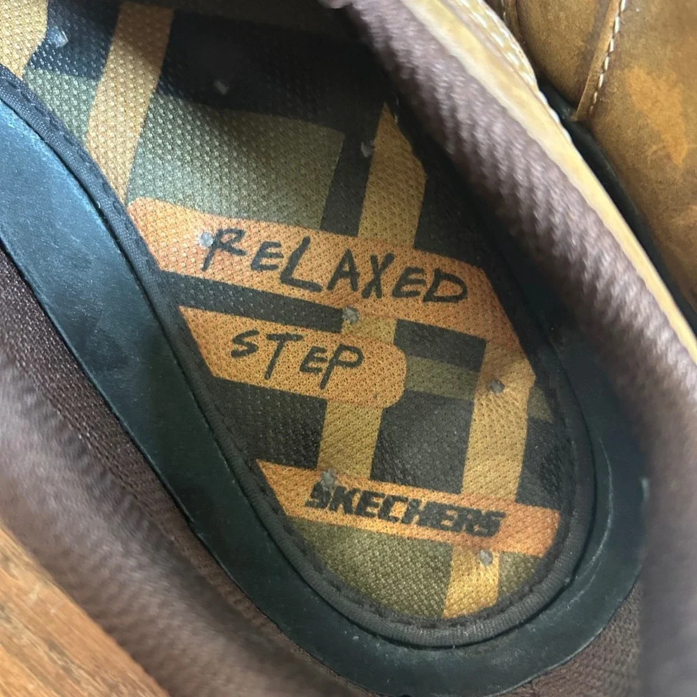 Skechers Diameter Relaxed Step Loafers Mens Brown Leather Slip On Size 12